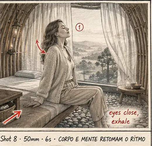 Plano 8 — 50mm · 6s · Corpo e mente retomam o ritmo