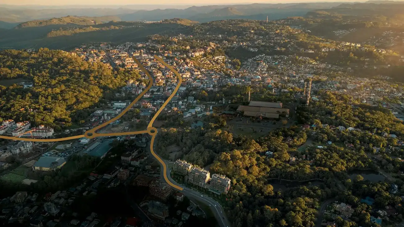 Vista aérea da Serra